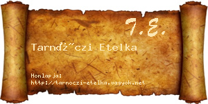 Tarnóczi Etelka névjegykártya